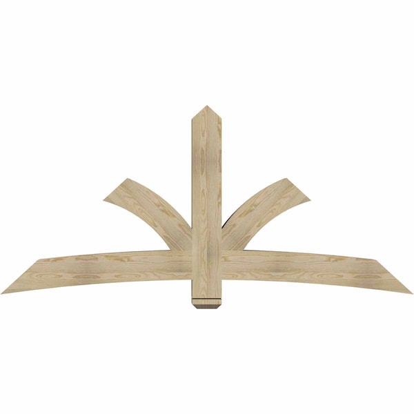 Ekena Millwork Davenport Rough Sawn Timber Gable Bracket, Douglas Fir, 84"W x 38"H x 6"D x 6"F, 11/12 Pitch GBW084X38X0606DAV00RDF - main